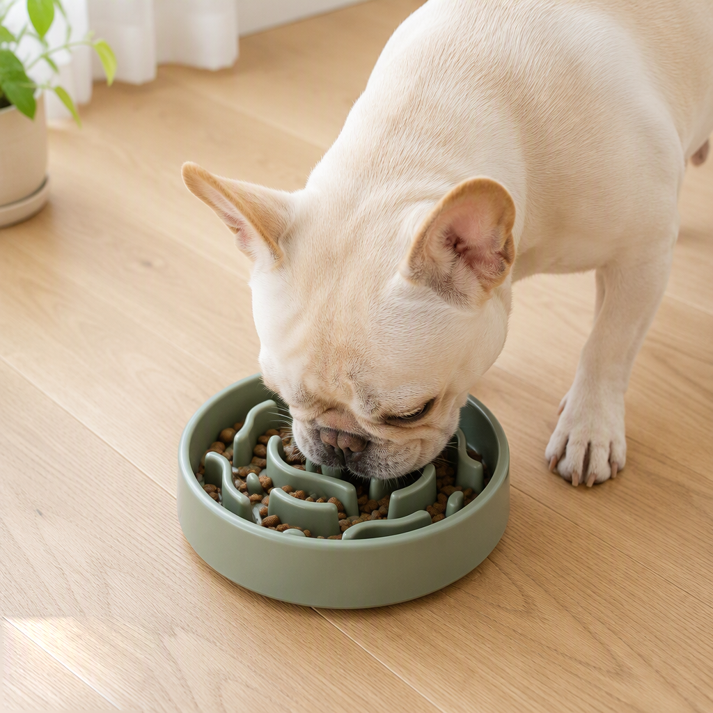 Bol Anti-Glouton Intelligent pour Chien — Ralentit le Repas & Favorise la Digestion