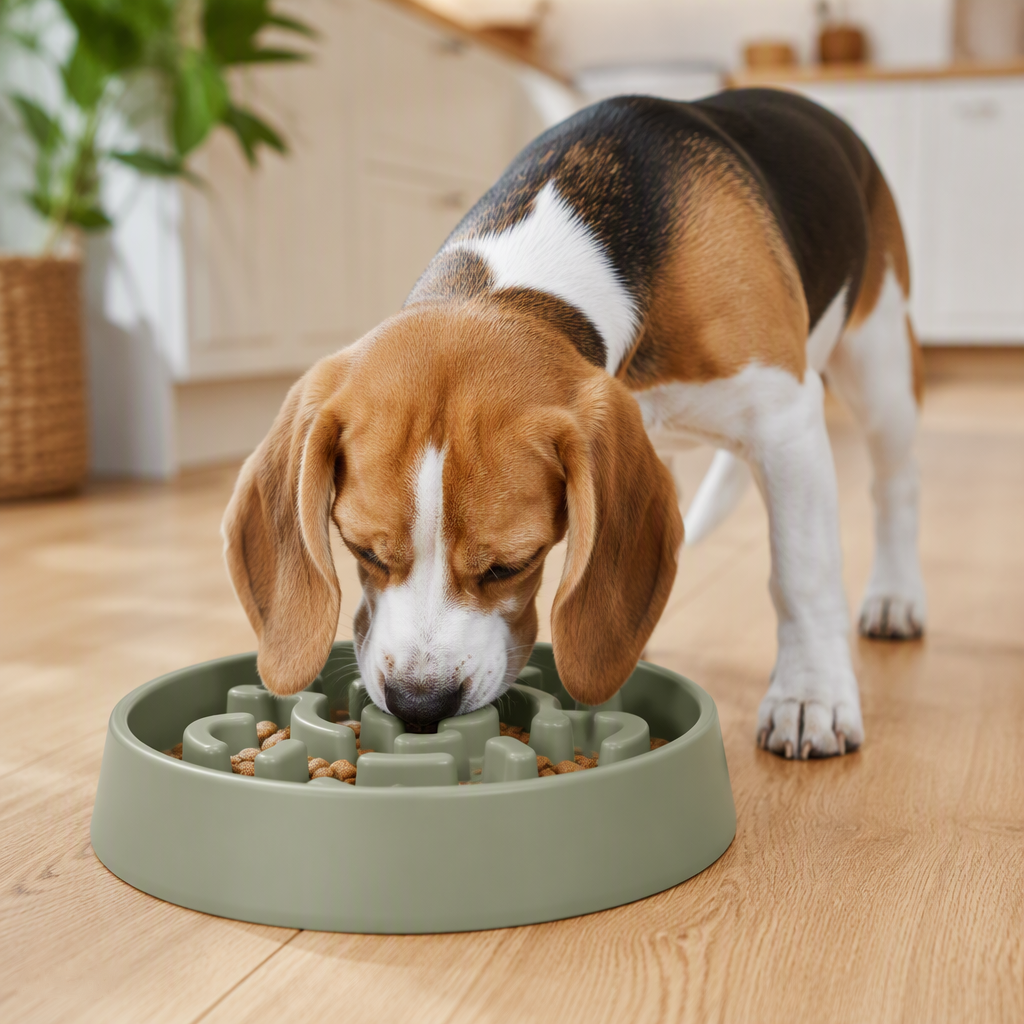 Bol Anti-Glouton Intelligent pour Chien — Ralentit le Repas & Favorise la Digestion
