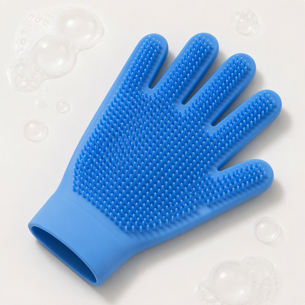 Gant de Toilettage Magique pour Chiens & Chats — Capture les Poils Morts en Caressant